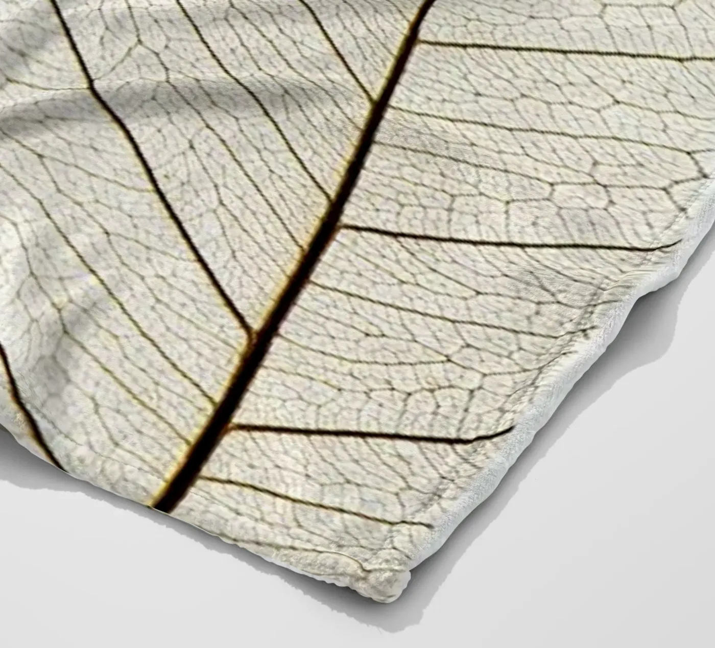 Translucent Leaf fleece blanket by Flora & Fauna