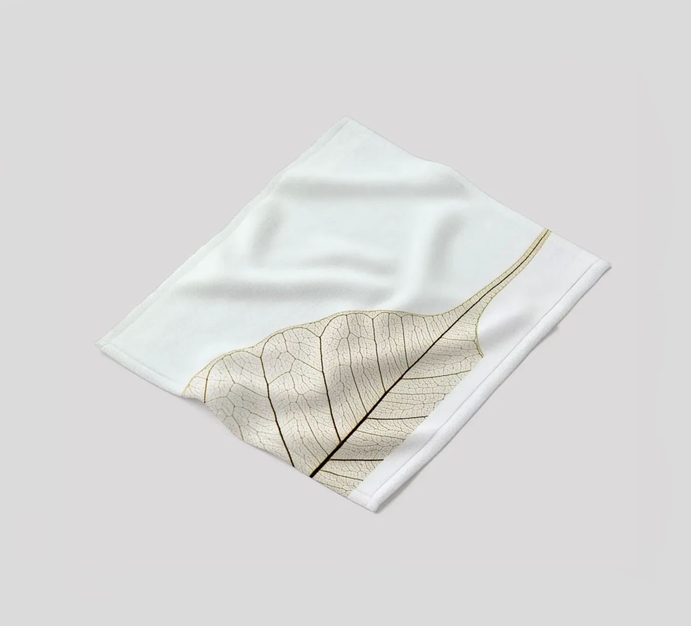 Translucent Leaf fleece blanket by Flora & Fauna