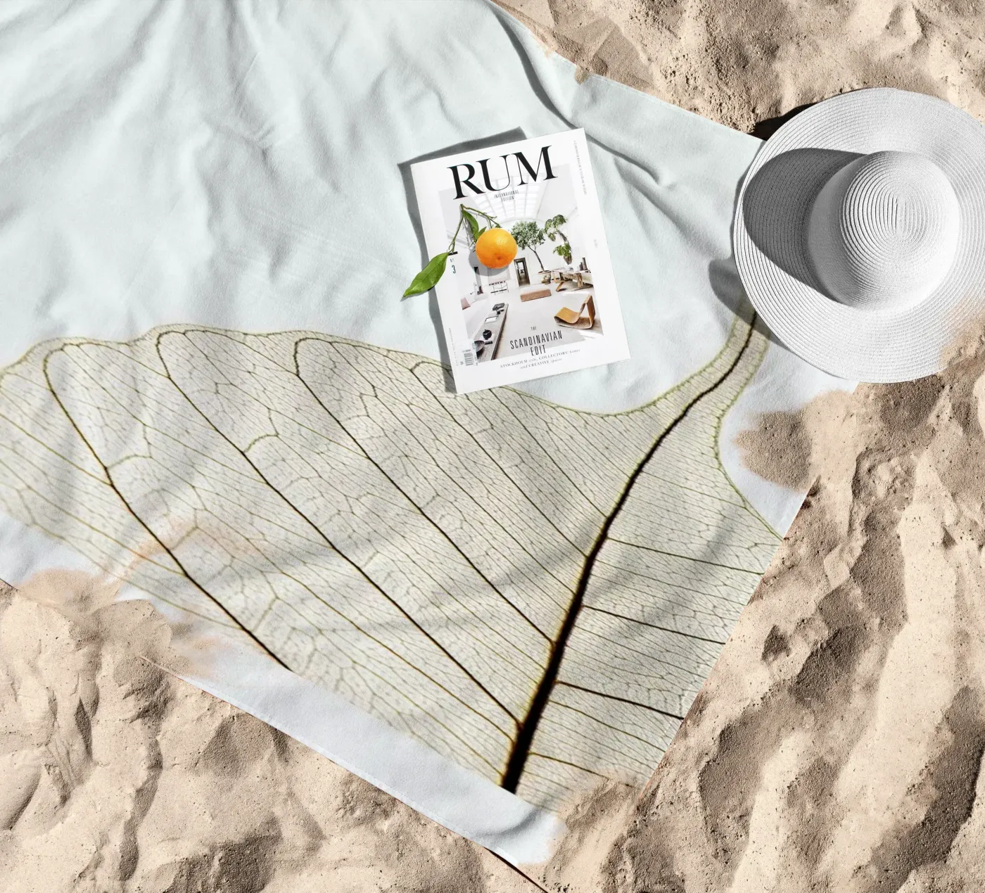 Translucent Leaf serviette de plage de Flora & Fauna