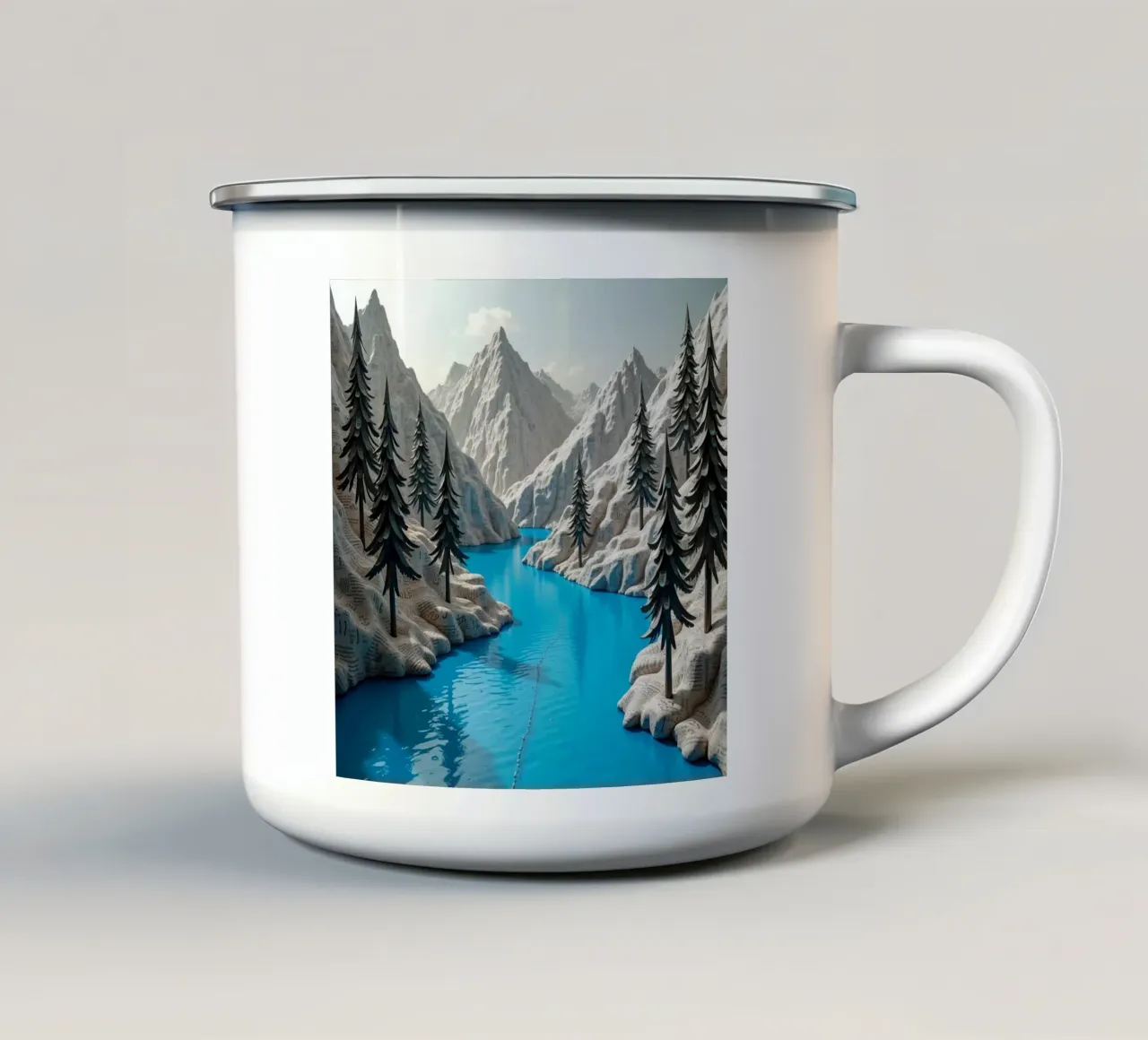 Montagne di carta tazza in smalto da CASTILO