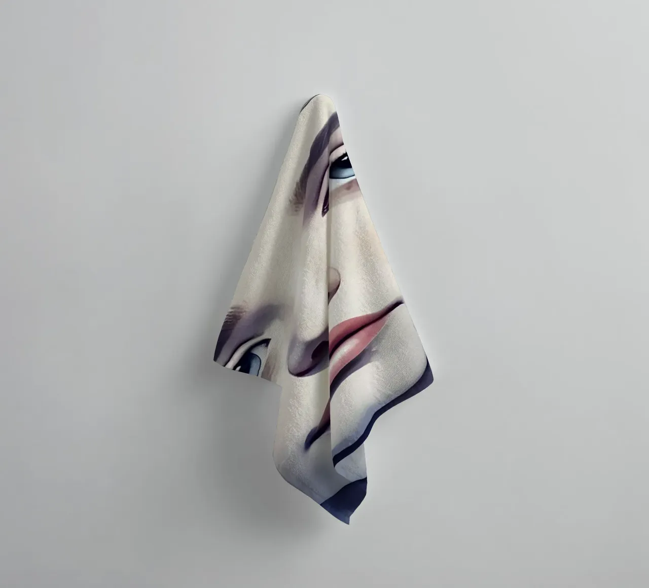 Mädchen und Blumen Aquarell Minimalismus 06 Handtuch von Minimalism