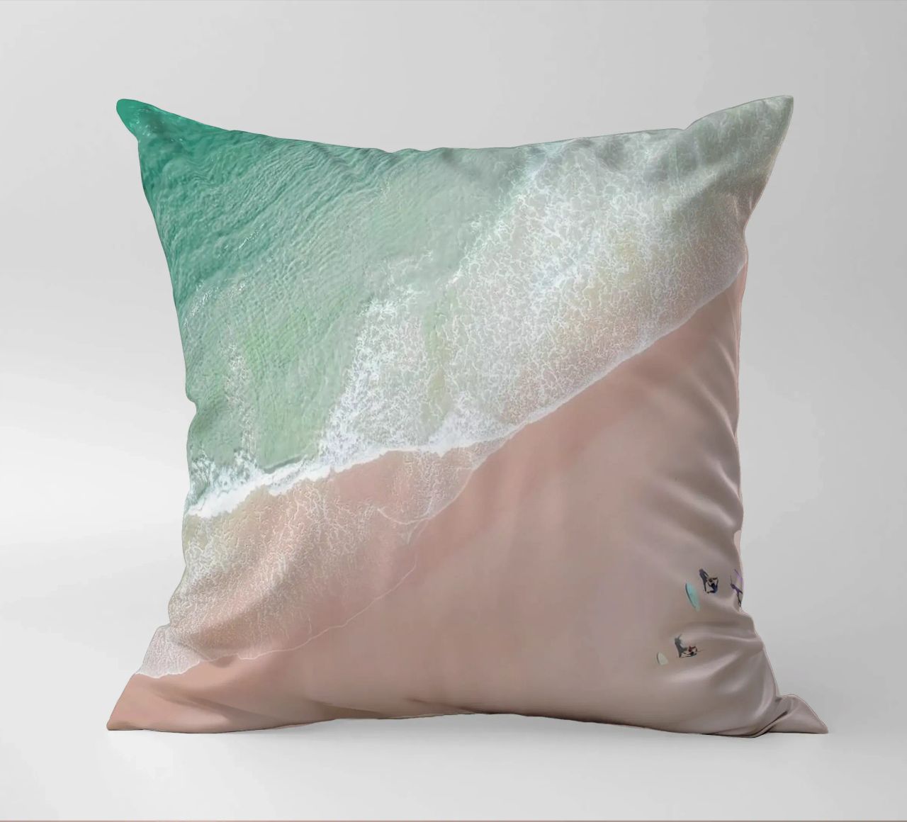 Aerial Beach - Ocean Surf Yoga Kissen von Ingrid Beddoes