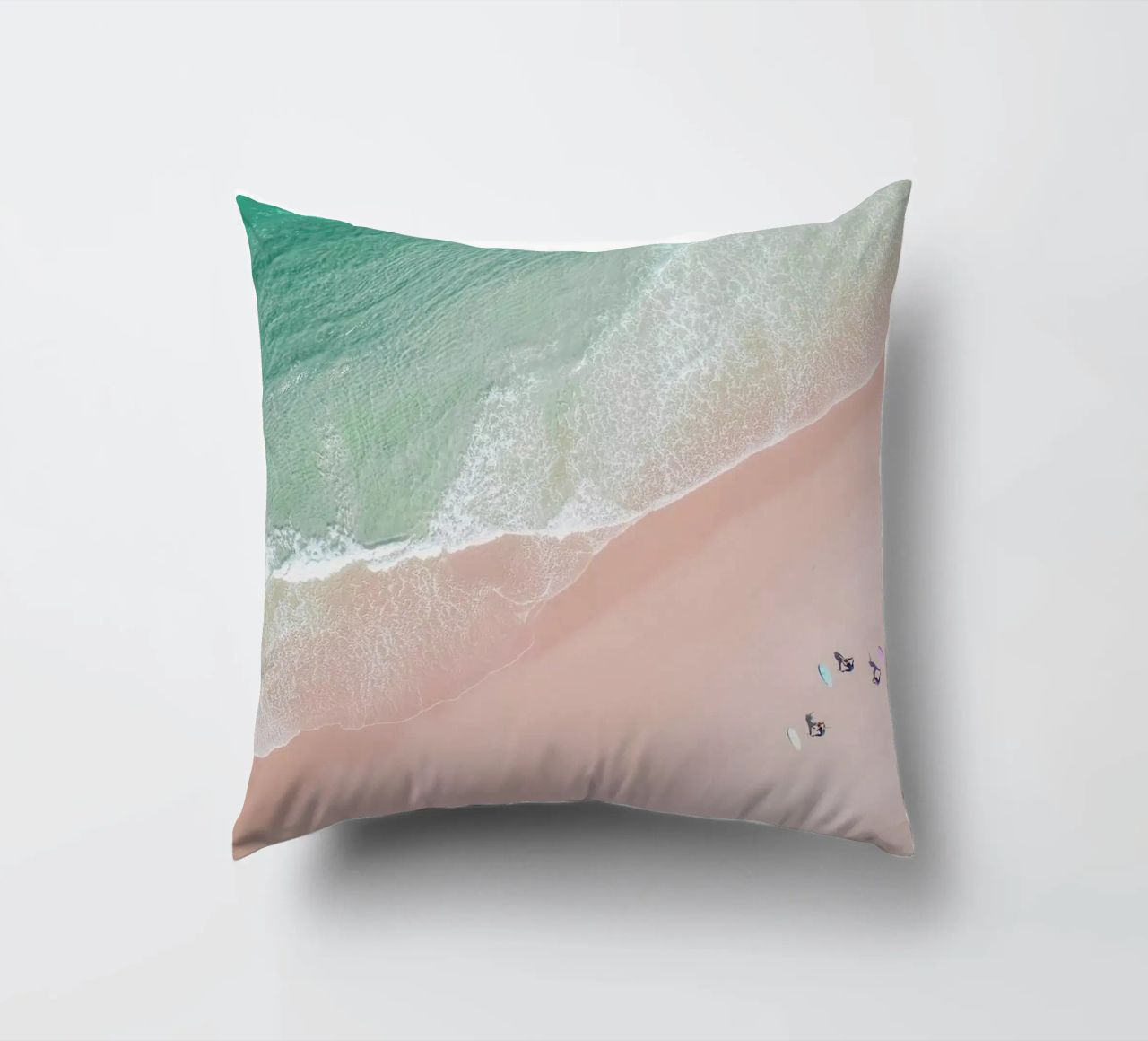 Aerial Beach - Ocean Surf Yoga Kissen von Ingrid Beddoes