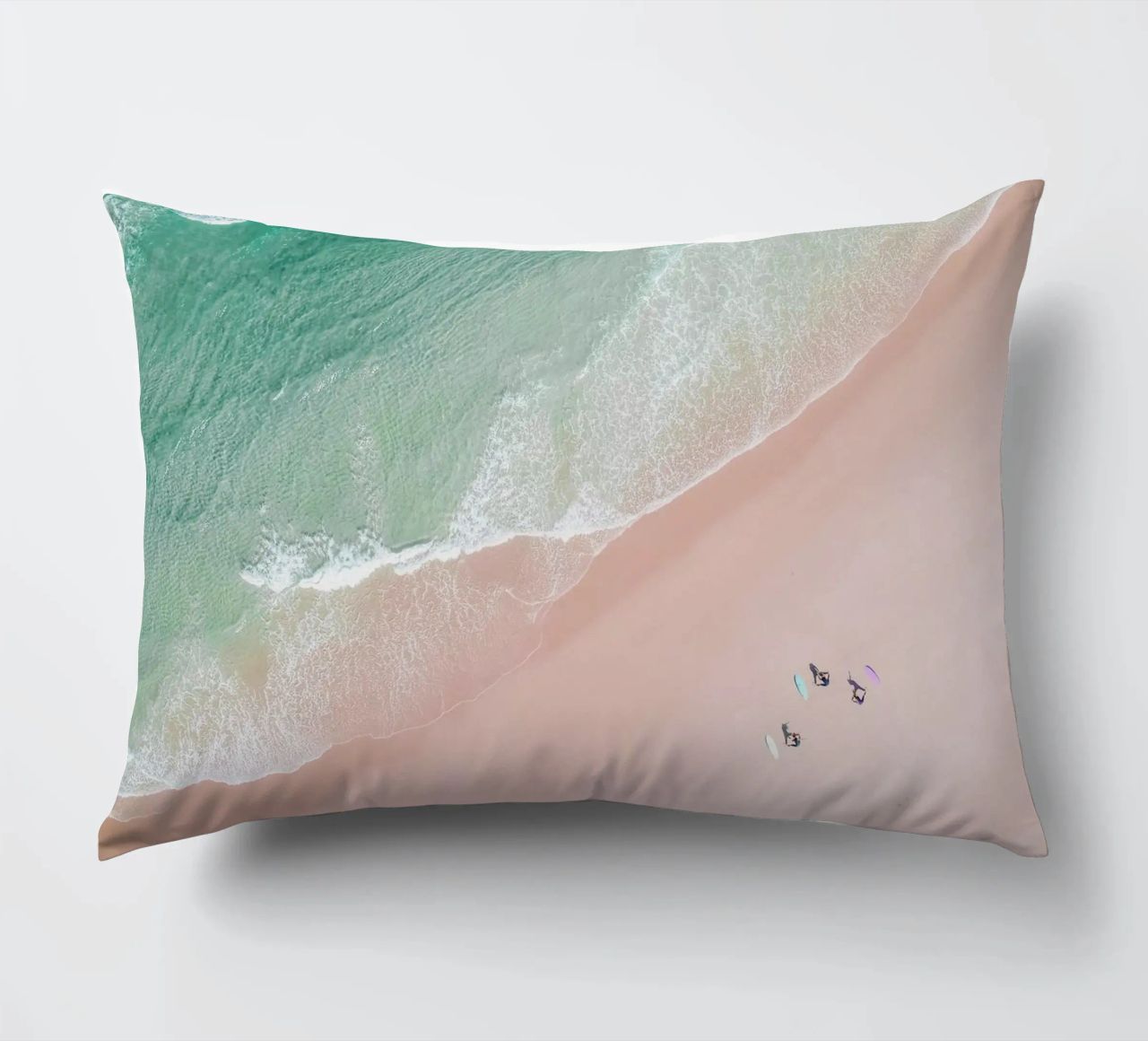 Aerial Beach - Ocean Surf Yoga Kissen von Ingrid Beddoes