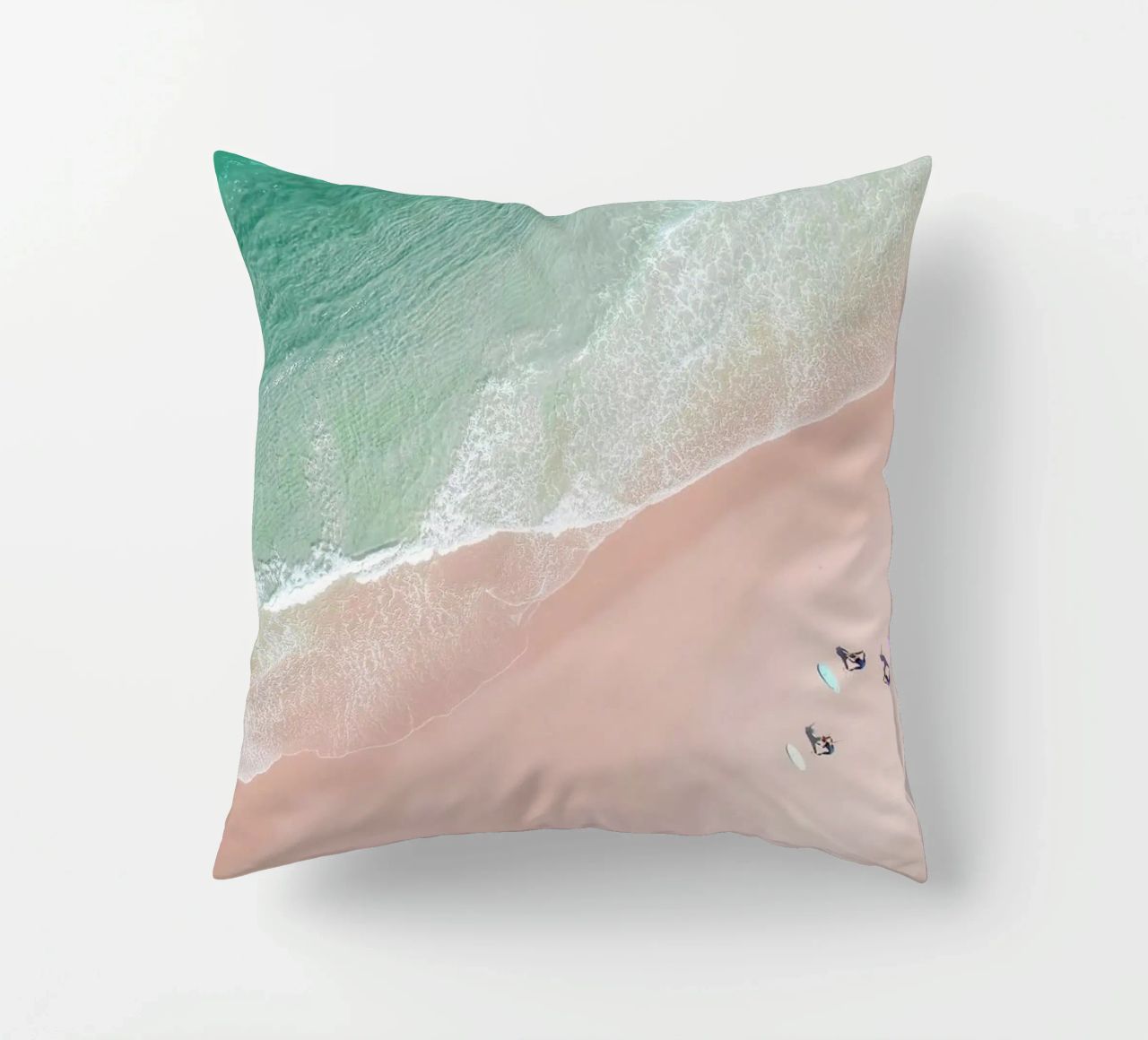 Aerial Beach - Ocean Surf Yoga Kissen von Ingrid Beddoes
