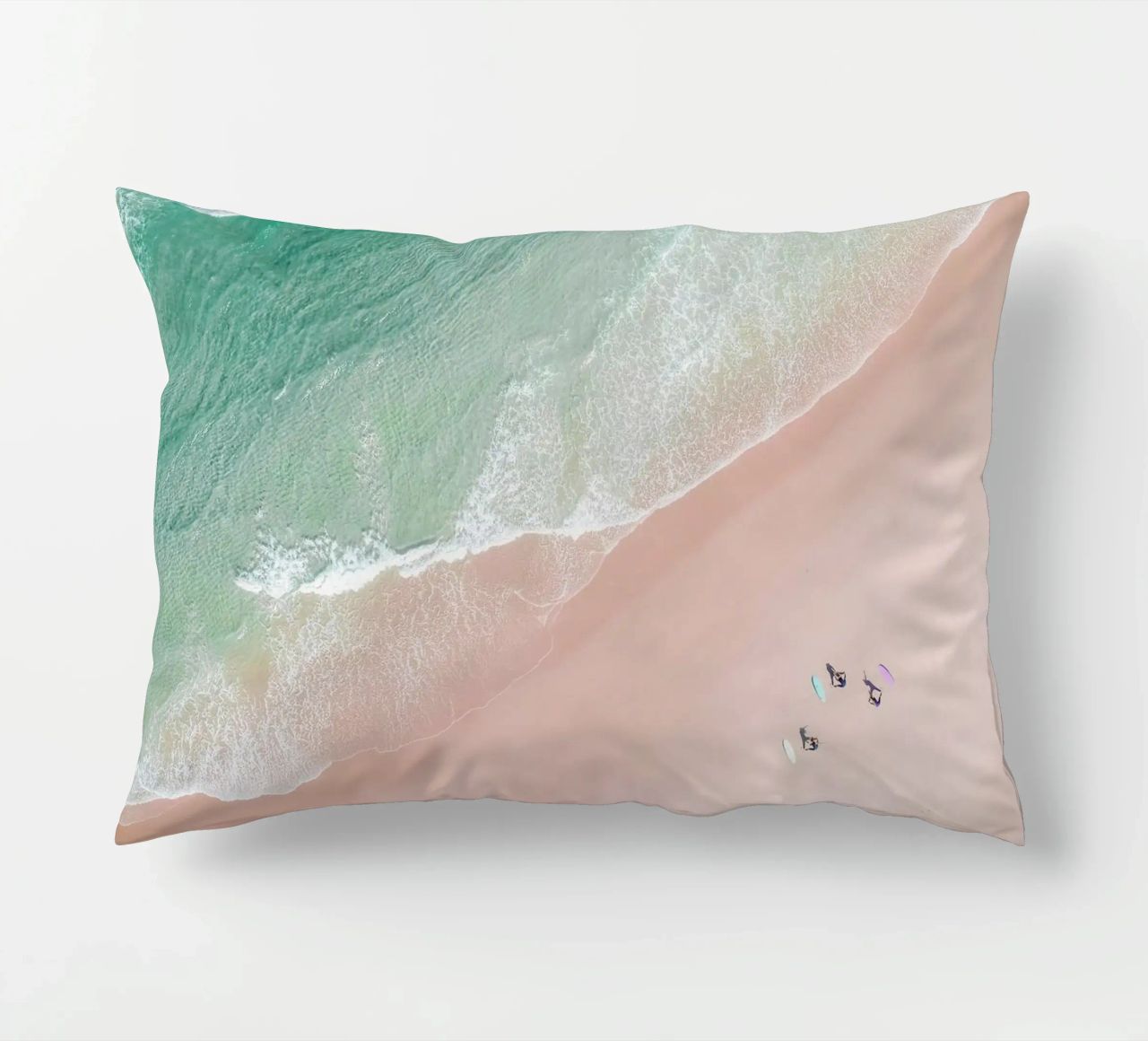 Aerial Beach - Ocean Surf Yoga Kissen von Ingrid Beddoes