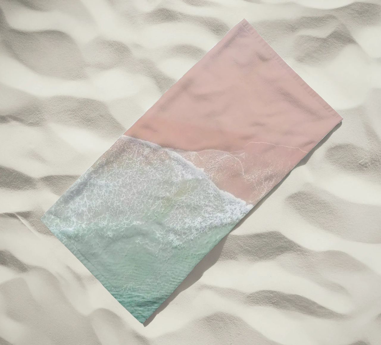 Aerial Beach - Ocean Surf Yoga Strandtuch von Ingrid Beddoes