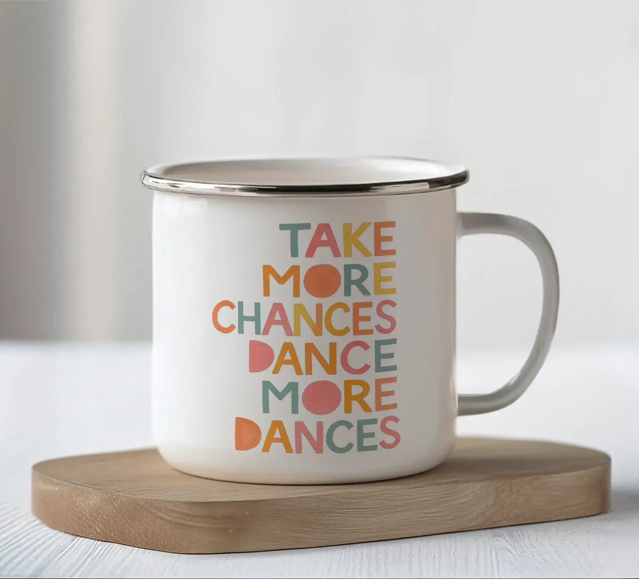 Dance More Dances – Lebe bunt. tazza in smalto da QuooodZ by MooodzArt