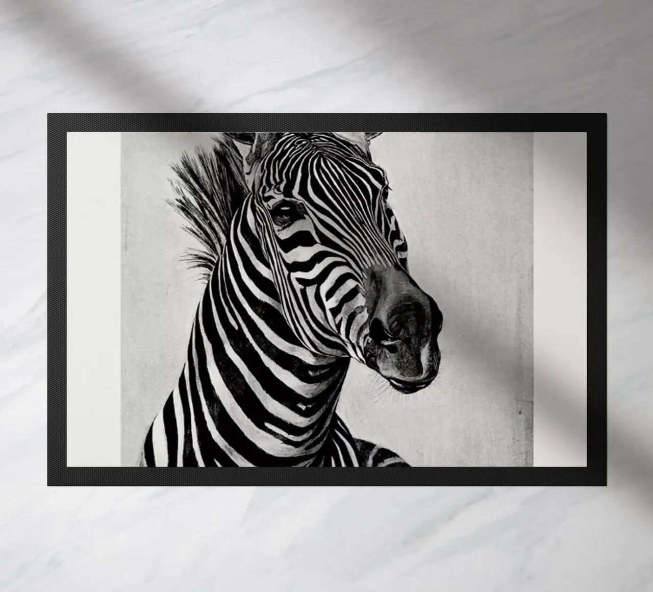 Zebra Portrait deurmat van Flora & Fauna