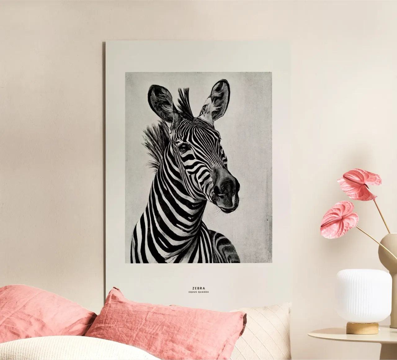 Zebra Portrait alluminio dibond da Flora & Fauna
