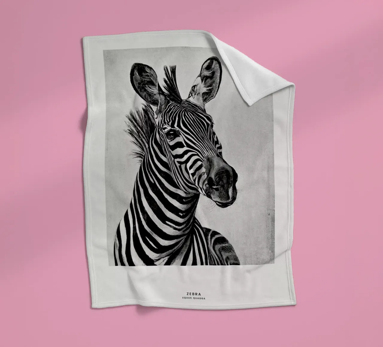 Zebra Portrait coperta in pile da Flora & Fauna