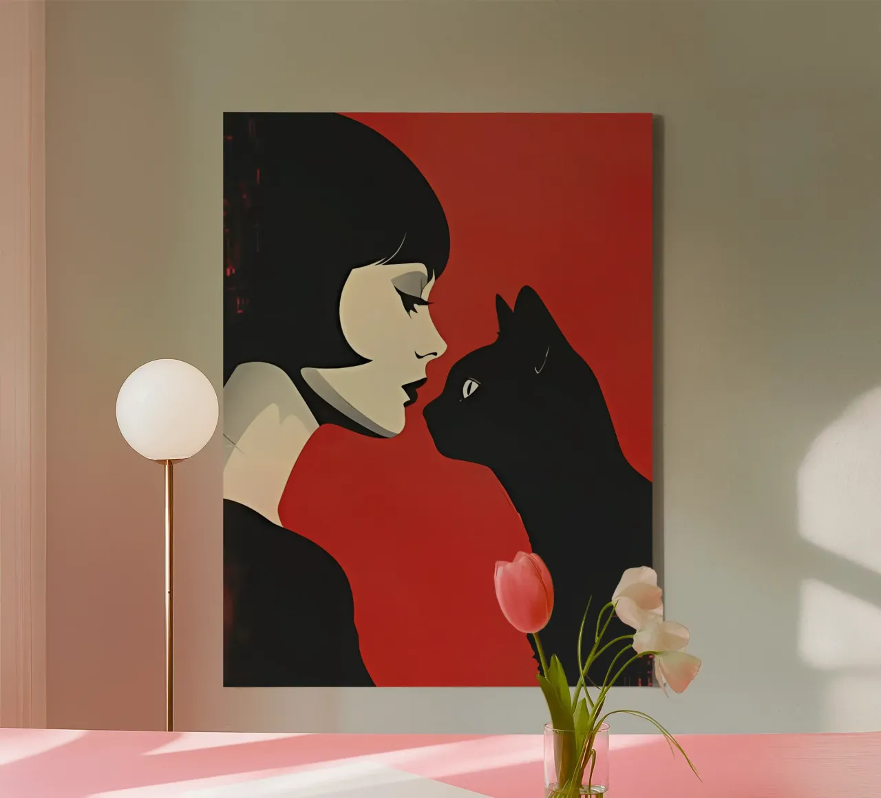 Poster d'arte minimalista 448 tela con Cornice a cassetta da ahmiaLodri