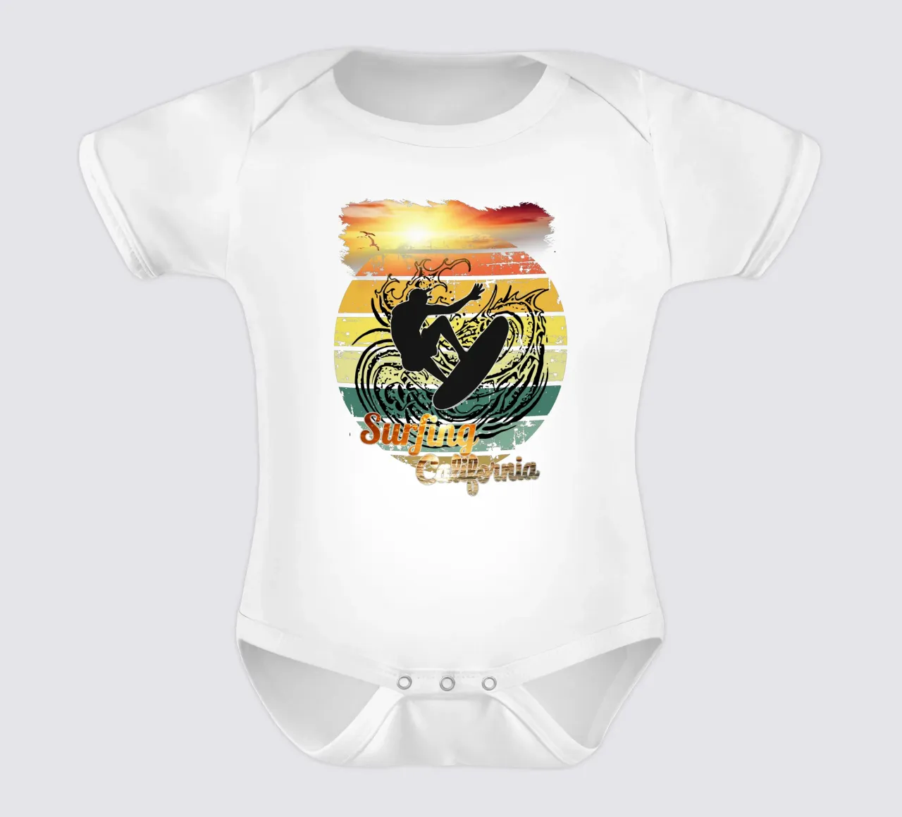 Surf Life Oval 2a - Summer Sun Vibes 16b body neonato maniche corte da surfer28