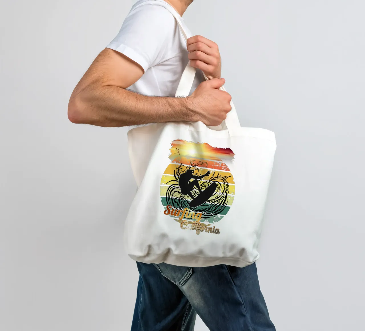 Surf Life Oval 2a - Summer Sun Vibes 16b borsa in juta da surfer28