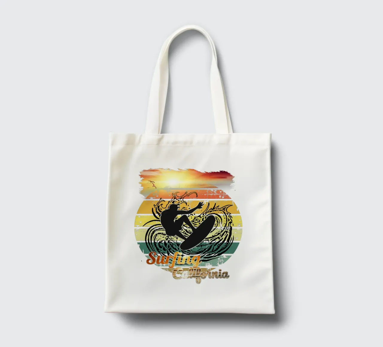 Surf Life Oval 2a - Summer Sun Vibes 16b borsa in juta da surfer28