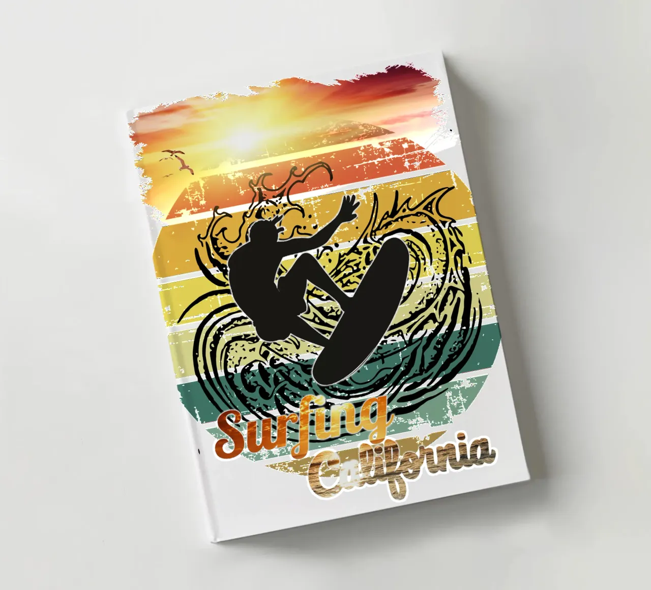 Surf Life Oval 2a - Summer Sun Vibes 16b notebook by surfer28