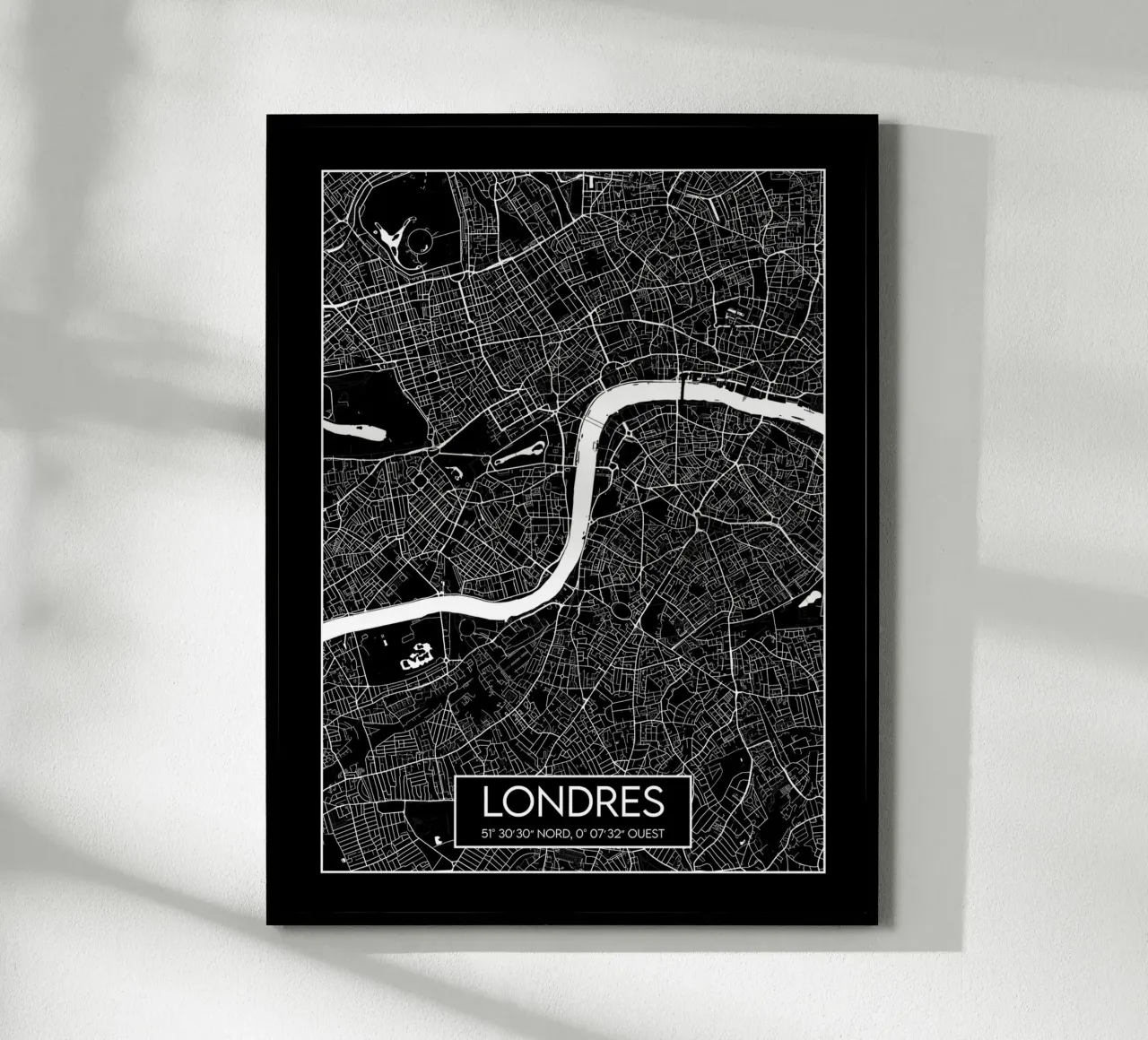Carta nera Londra poster da Frame the World