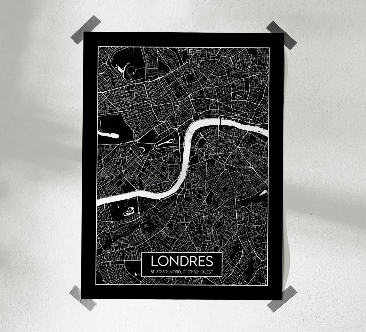 Carta nera Londra poster da Frame the World