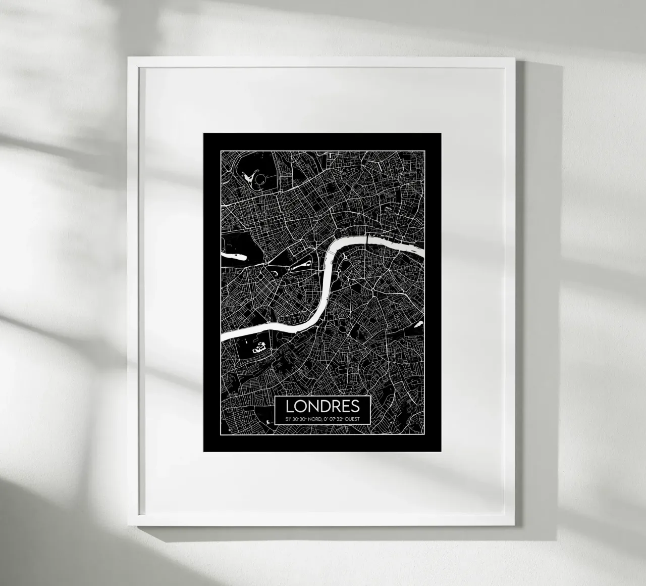 Carta nera Londra poster da Frame the World