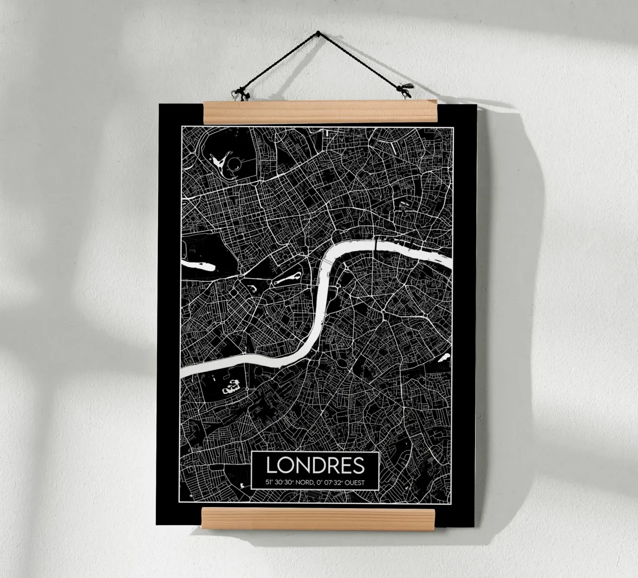 Carta nera Londra poster da Frame the World
