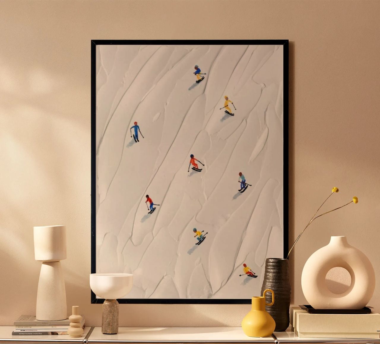 Skiing Poster, Modern Fun Trendy Art, Apres Ski Poster von Boheme