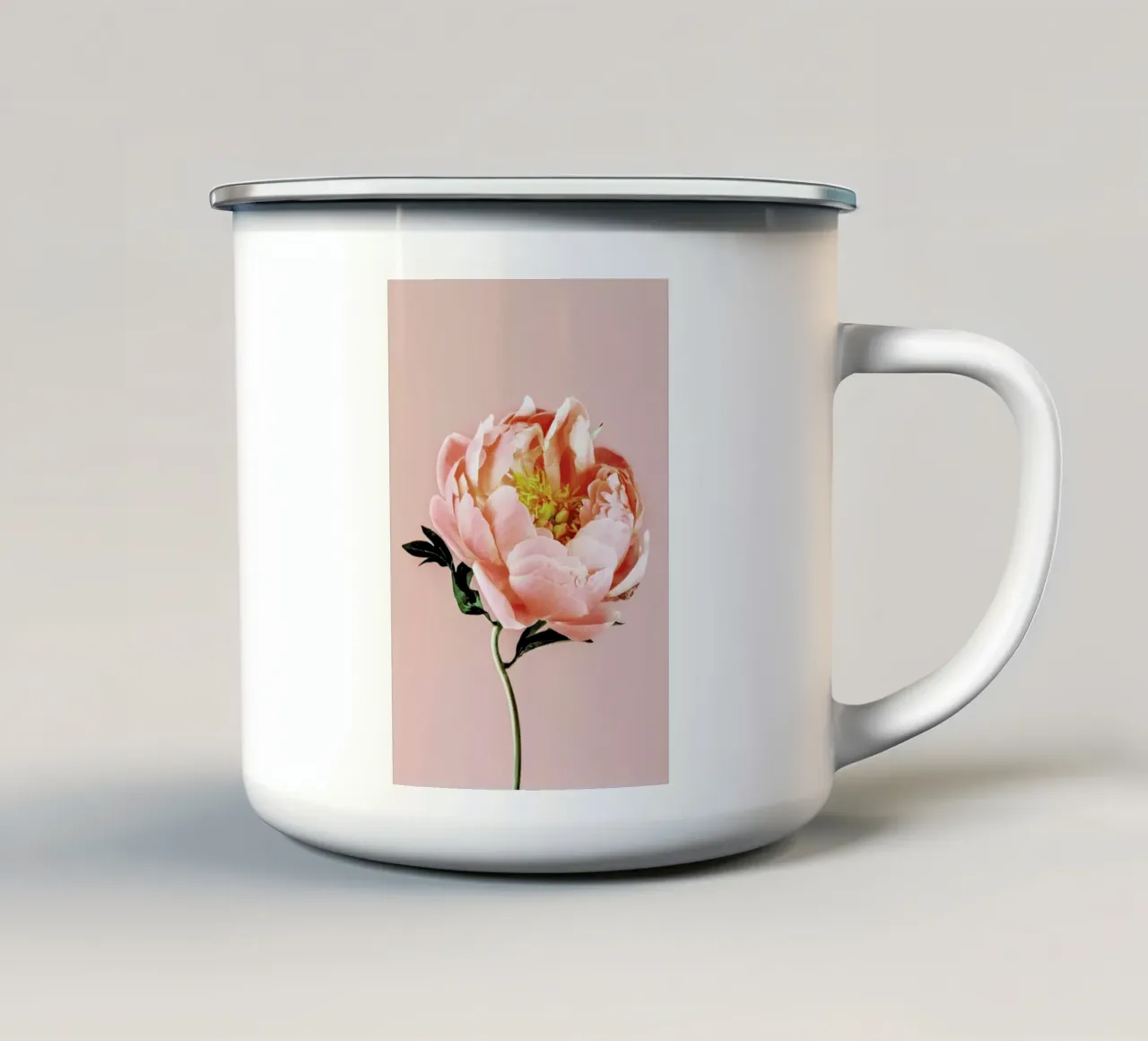 Coral Peony tazza in smalto da Flora & Fauna