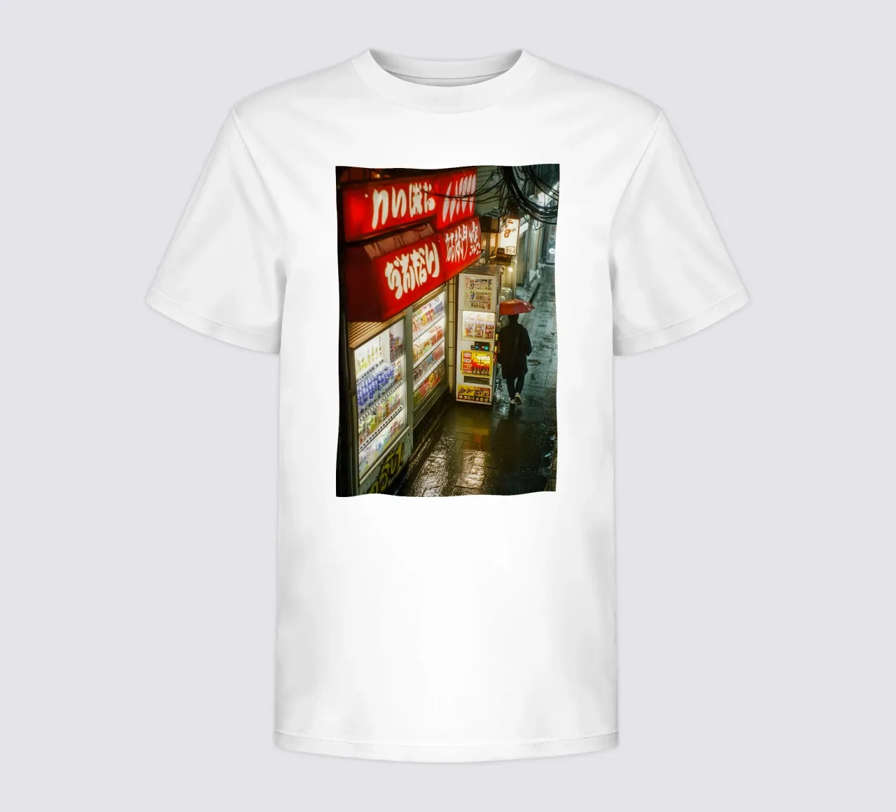 Rainy evening in Tokyo - Neon and solitude kids t-shirt by By Night