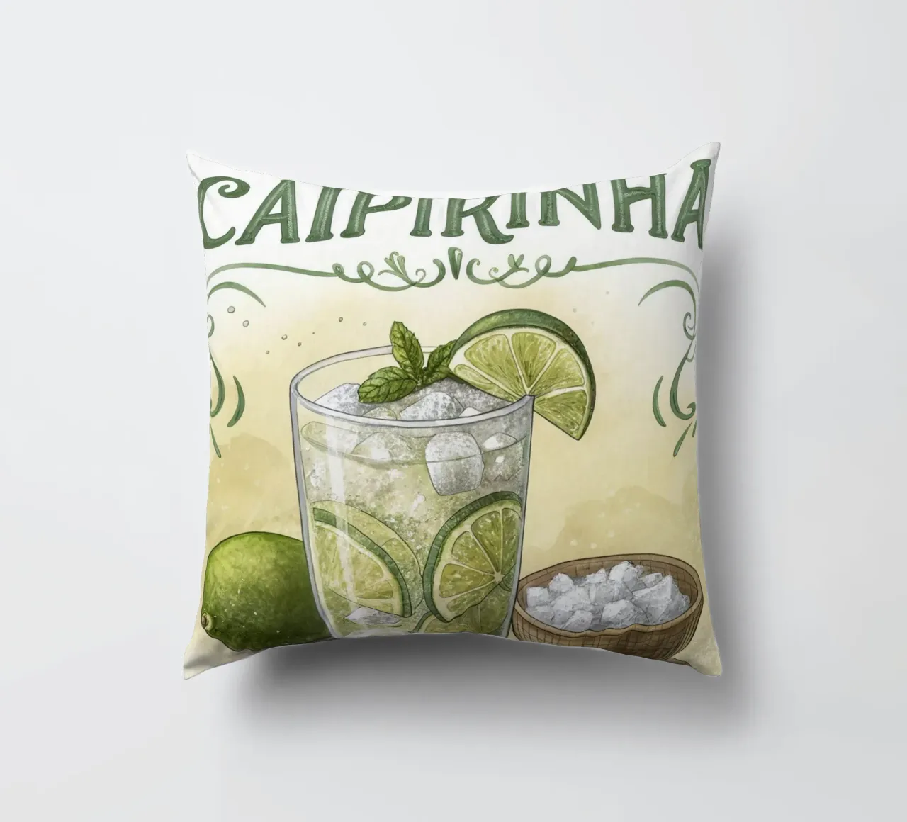 Poster retro Caipirinha cuscino da 🎁 ARTVI-SHOP