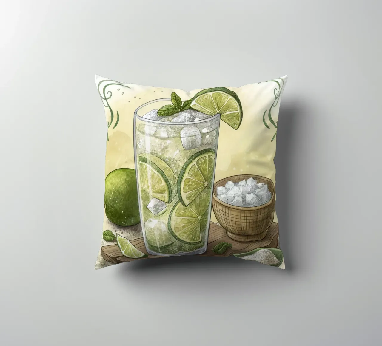 Poster retro Caipirinha cuscino da 🎁 ARTVI-SHOP