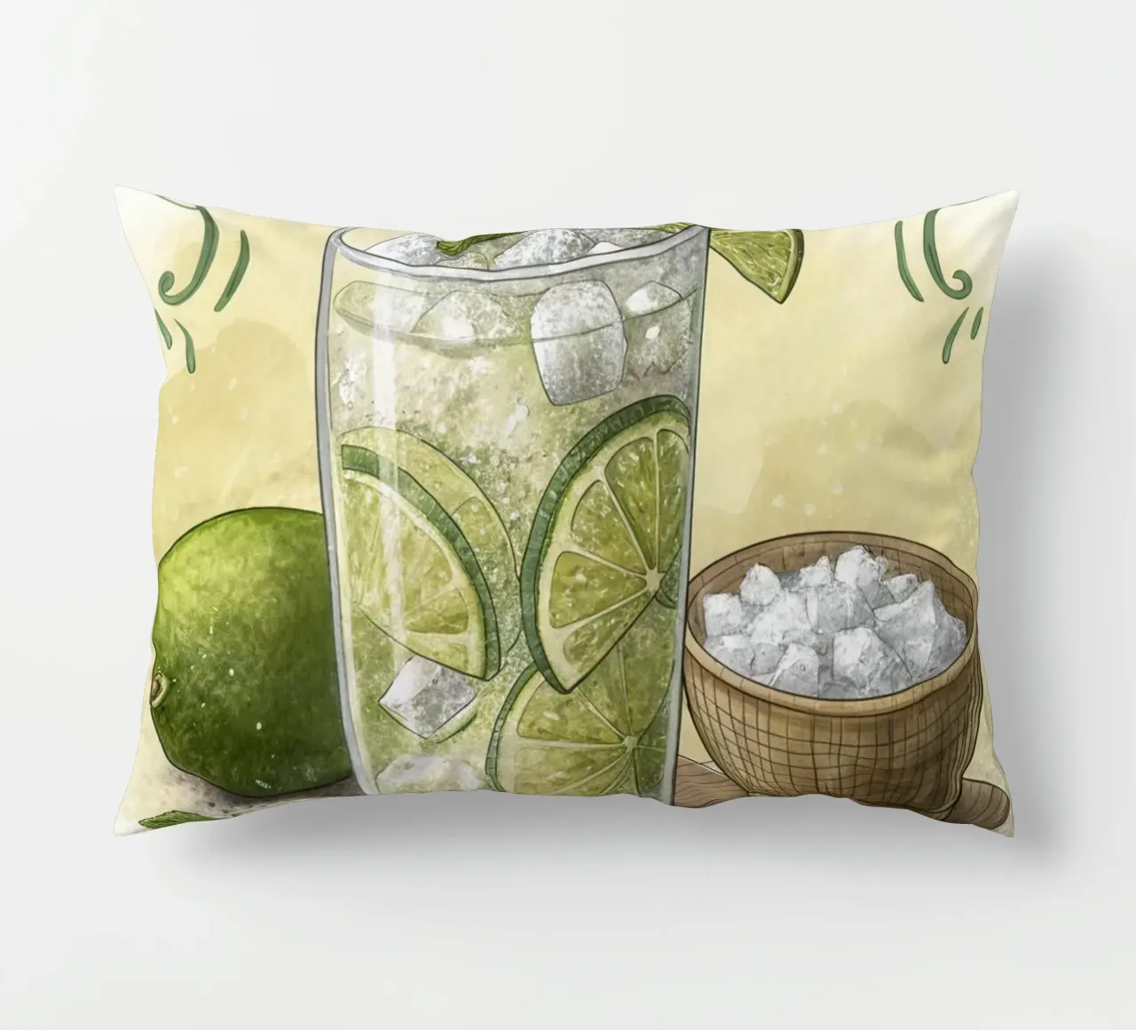 Poster retro Caipirinha cuscino da 🎁 ARTVI-SHOP
