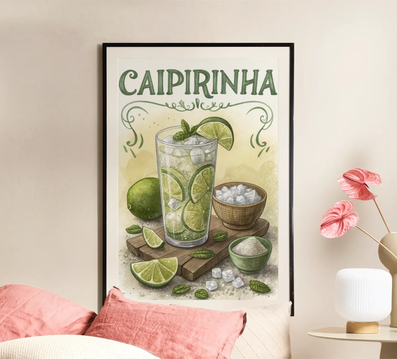 Poster retro Caipirinha carta hahnemühle da 🎁 ARTVI-SHOP