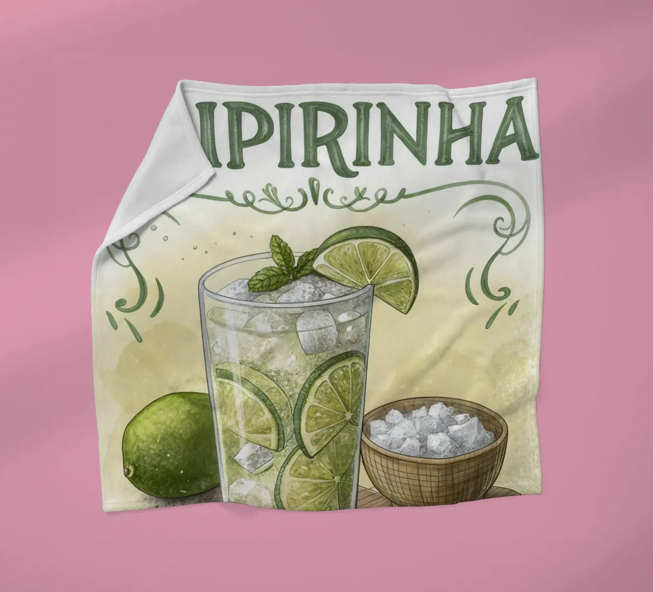 Poster retro Caipirinha coperta in pile da 🎁 ARTVI-SHOP
