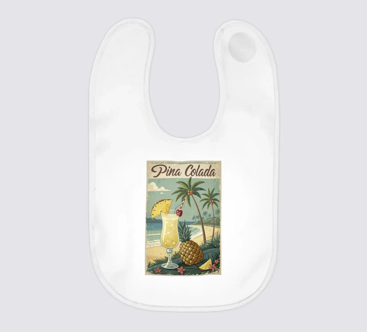 Poster retro Pina Colada bavaglino da 🎁 ARTVI-SHOP