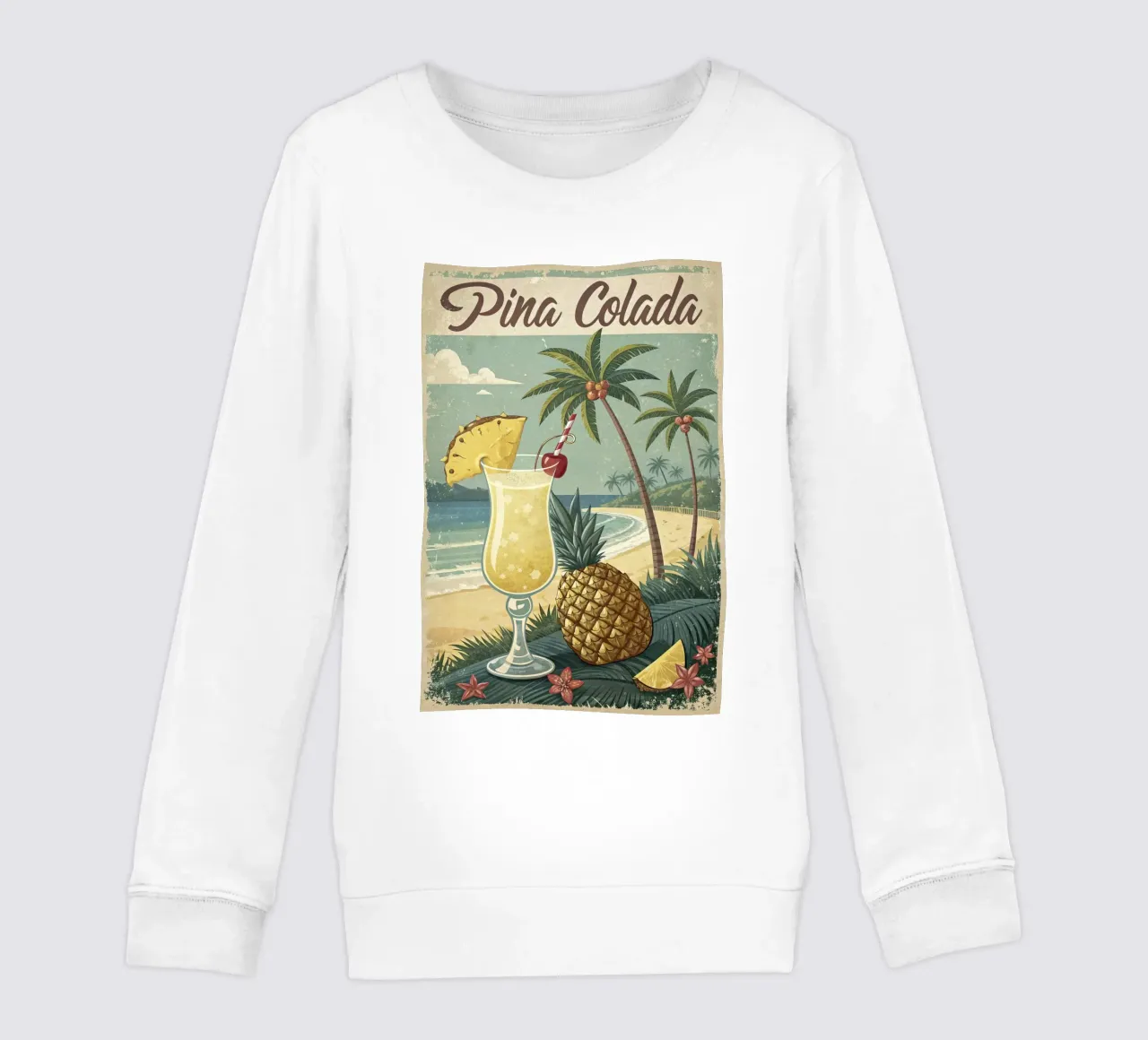 Poster retro Pina Colada felpa bambino da 🎁 ARTVI-SHOP