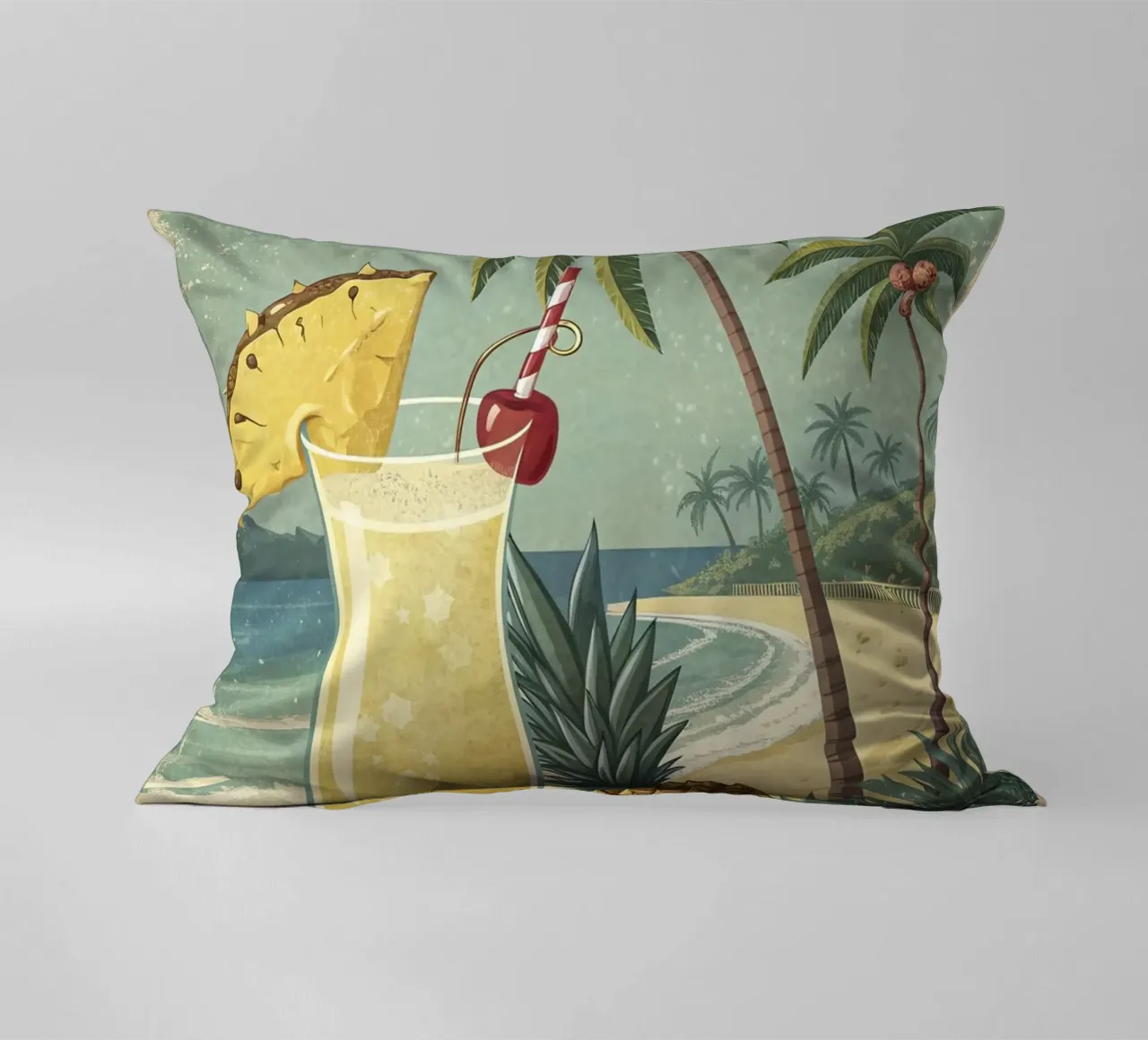 Poster retro Pina Colada cuscino da 🎁 ARTVI-SHOP