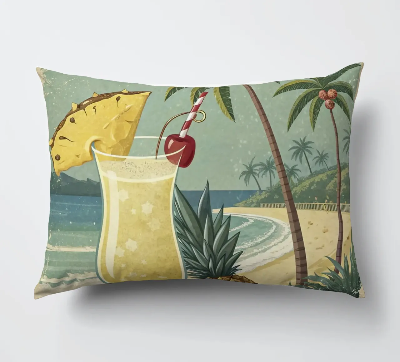 Poster retro Pina Colada cuscino da 🎁 ARTVI-SHOP