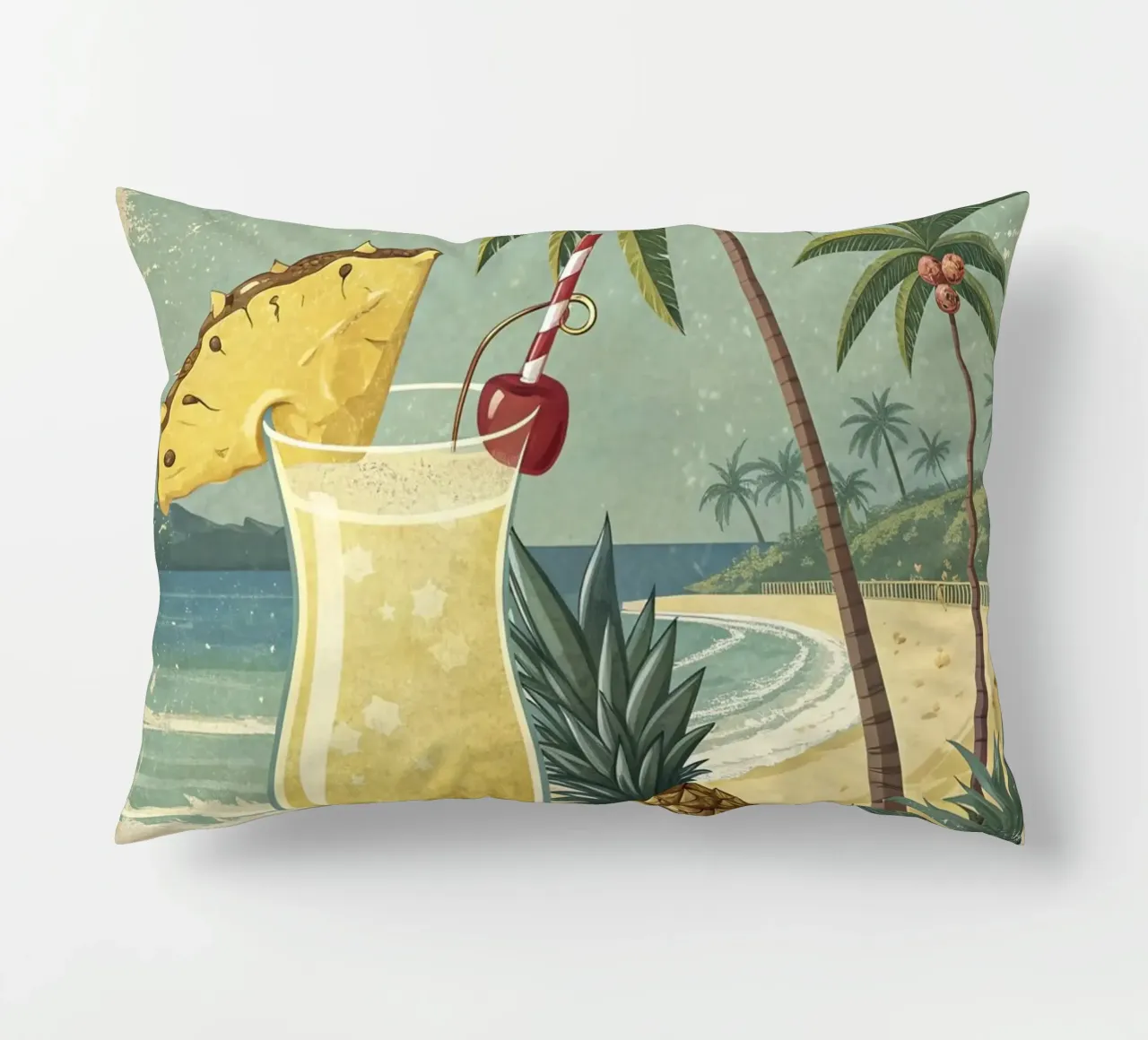 Poster retro Pina Colada cuscino da 🎁 ARTVI-SHOP