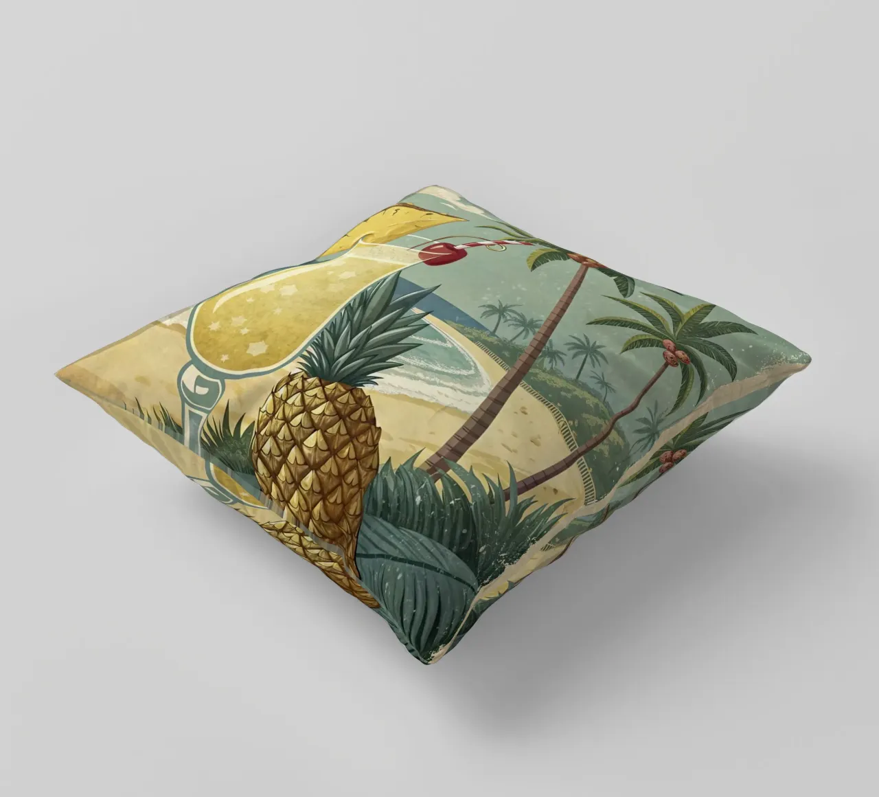 Poster retro Pina Colada cuscino da 🎁 ARTVI-SHOP