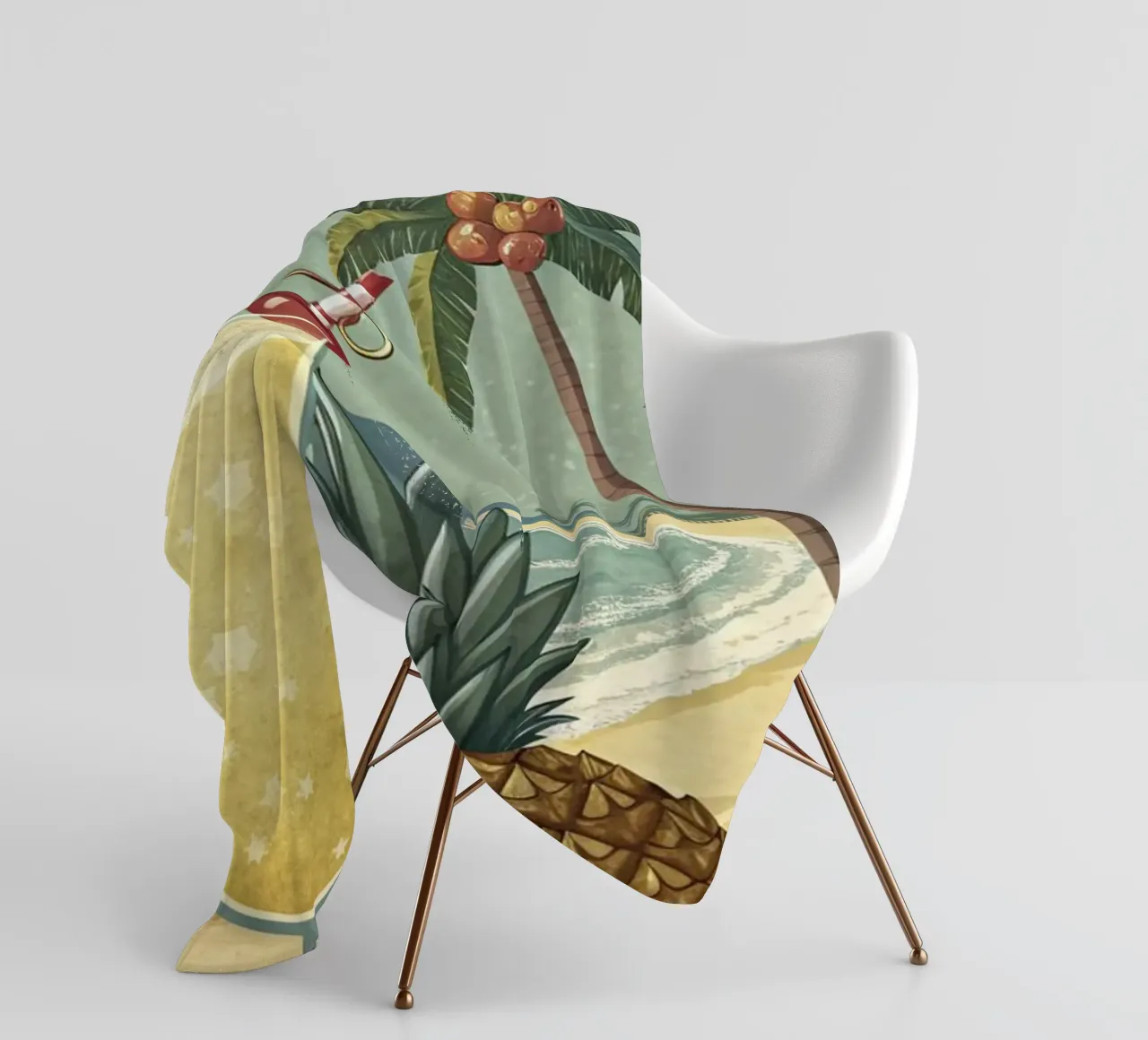 Poster retro Pina Colada coperta in pile da 🎁 ARTVI-SHOP