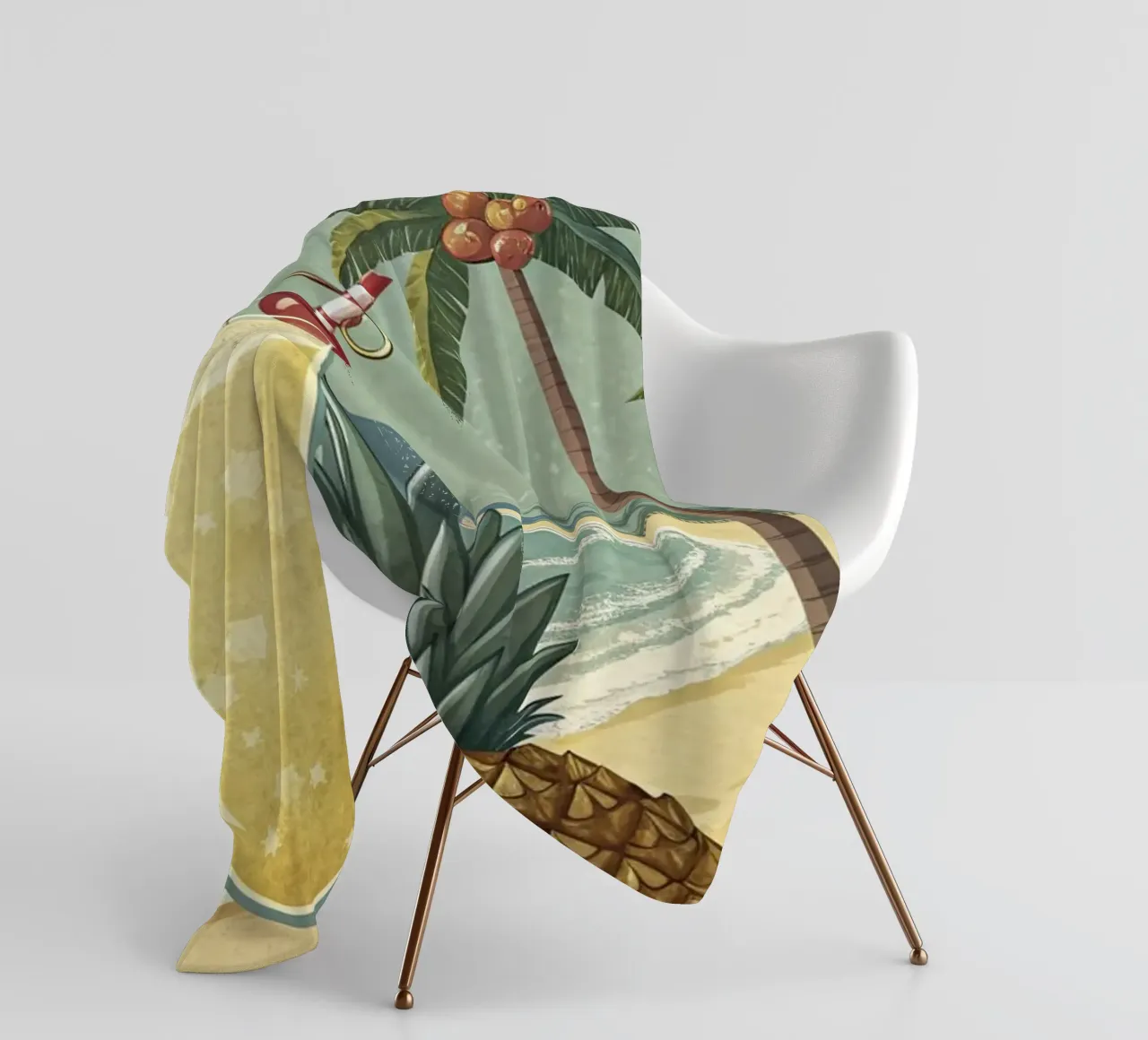 Poster retro Pina Colada coperta in pile da 🎁 ARTVI-SHOP