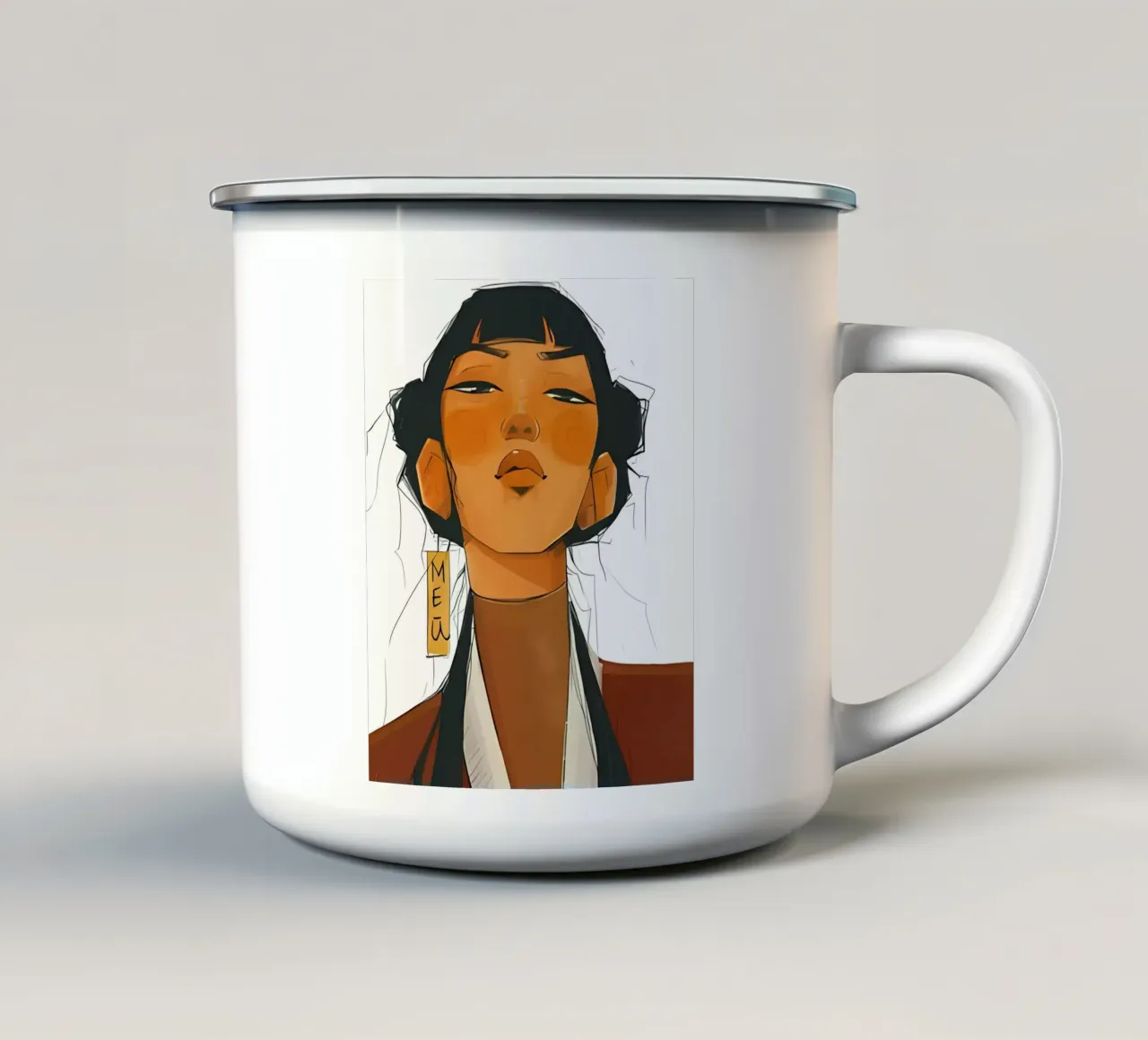 Poster d'arte minimalista 460 tazza in smalto da ahmiaLodri