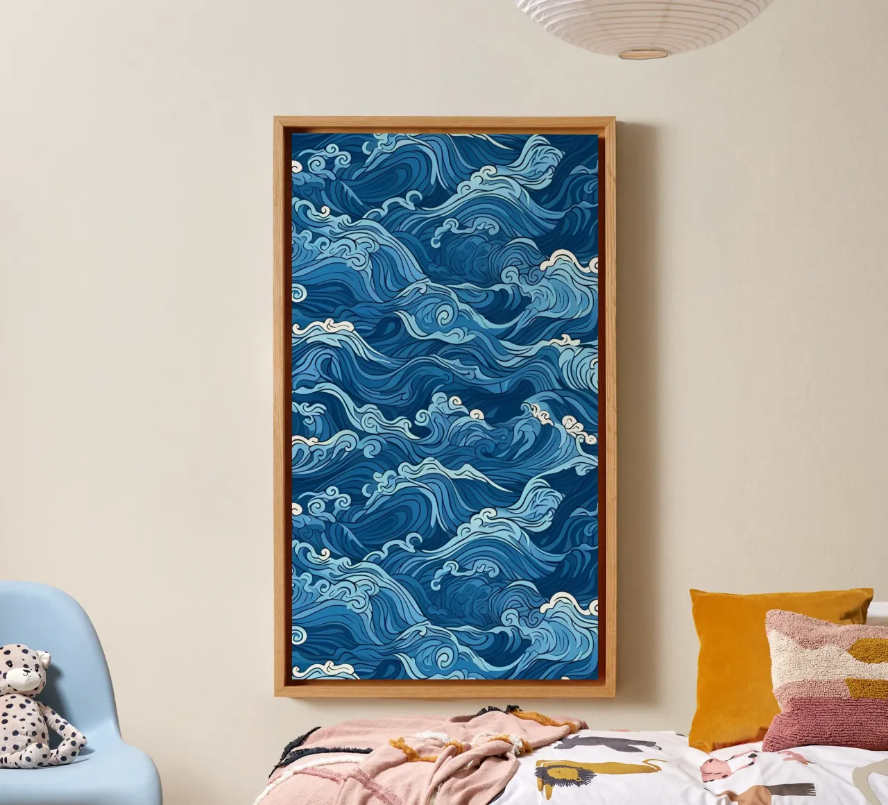 Poster d'arte minimalista 461 tela con Cornice a cassetta da ahmiaLodri