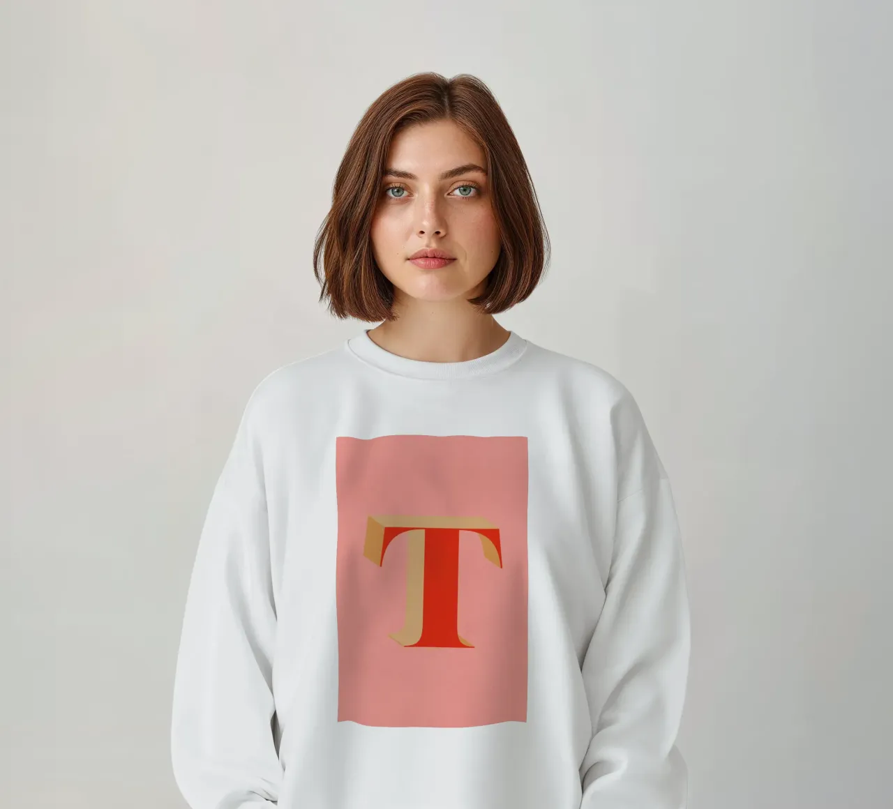 Red T sweatshirt by daylight design studio