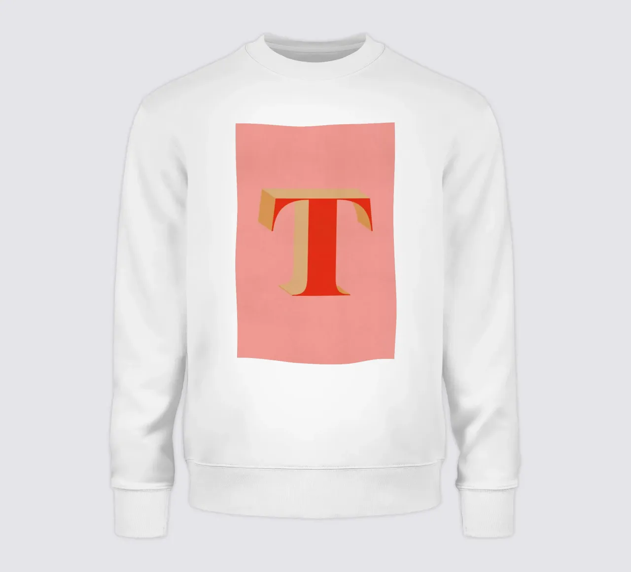 Red T sweatshirt by daylight design studio