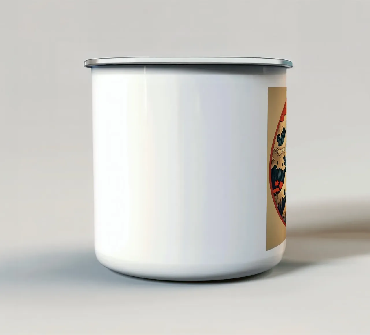 Minimalistische Kunst Poster 463 Emaille Tasse von ahmiaLodri