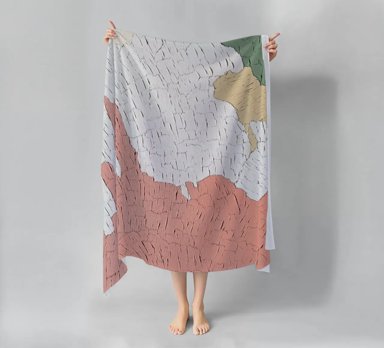 Organic Shapes & Color – Stylish Abstract Expression Art beach towel by Kaji