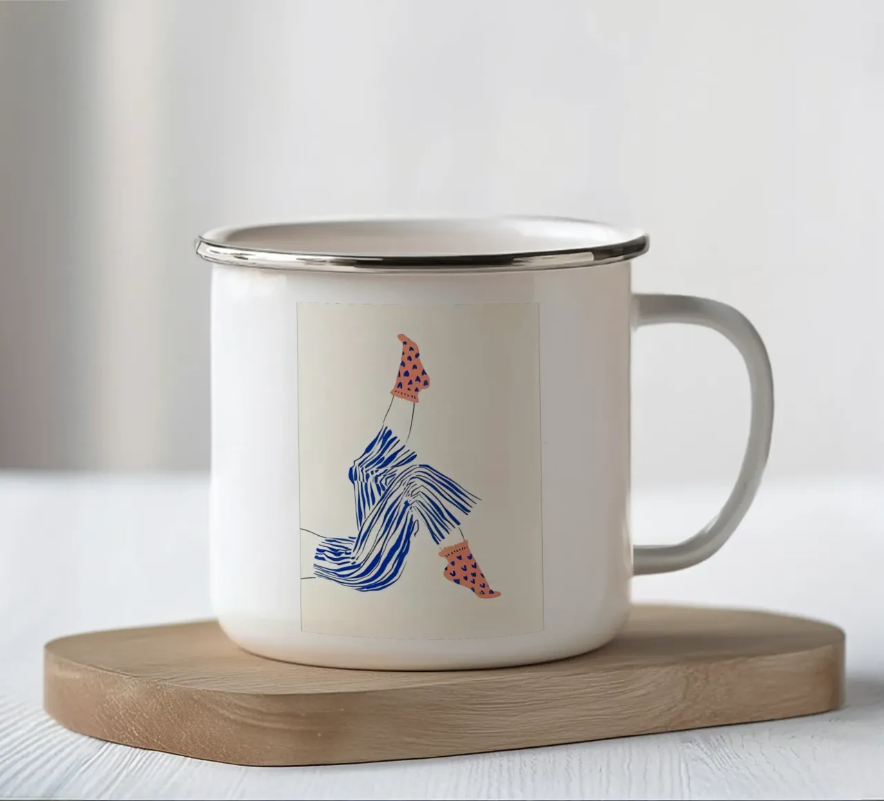 Minimalist Art Poster 469 enamel mug by ahmiaLodri
