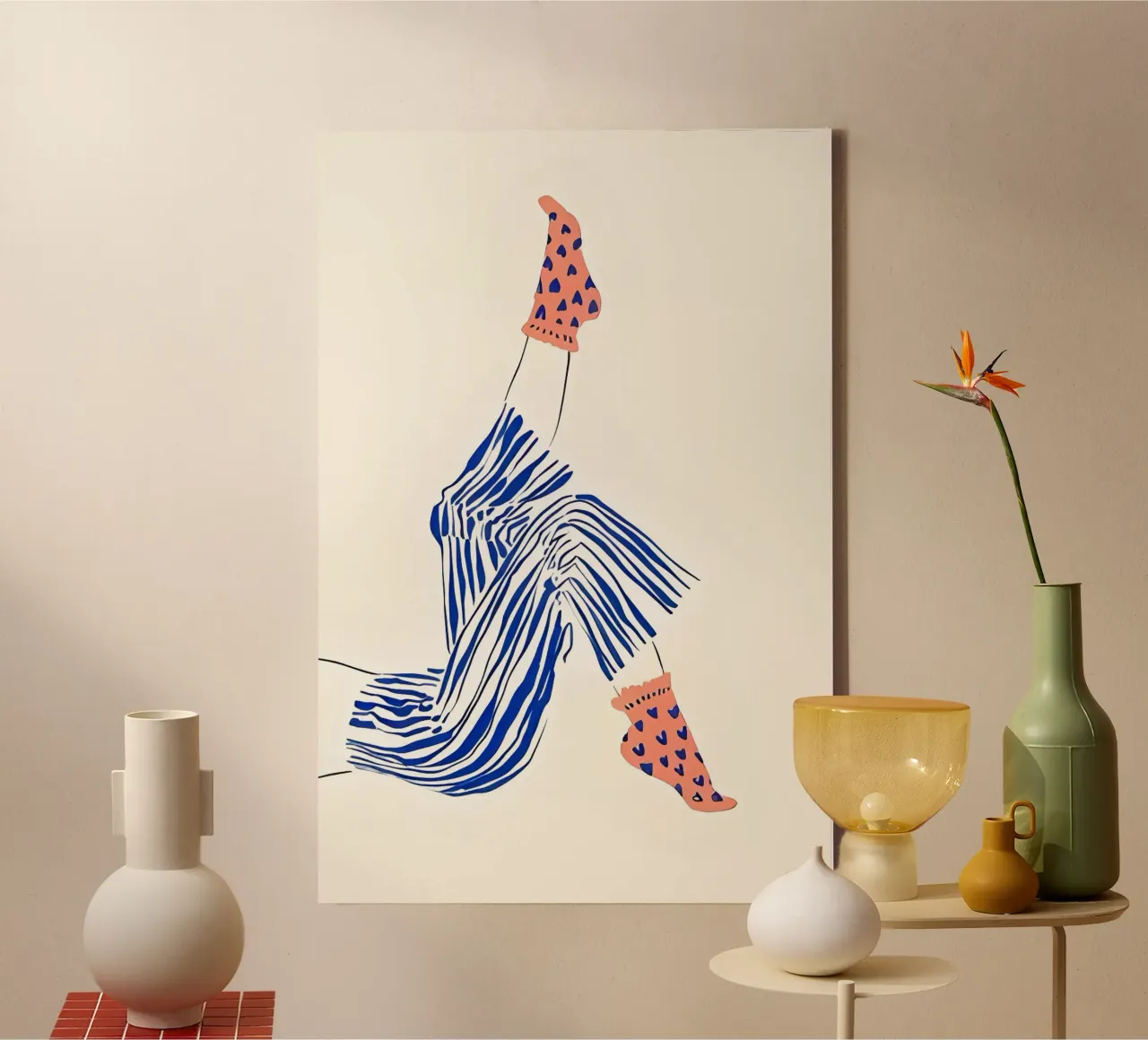 Minimalistische Kunst Poster 469 canvas met Baklijst van ahmiaLodri