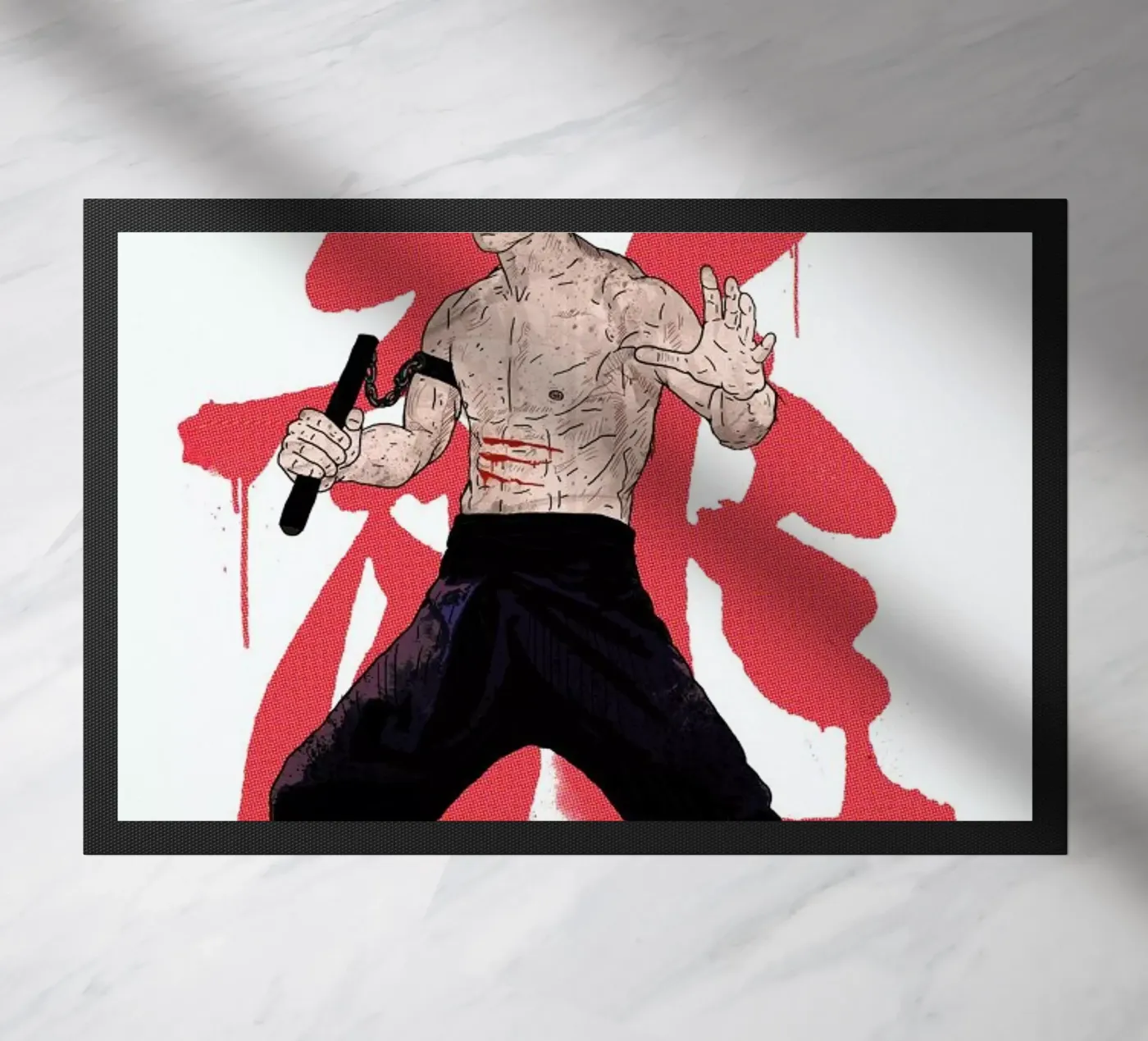 Bruce Lee Fußmatte von Nick Cocozza