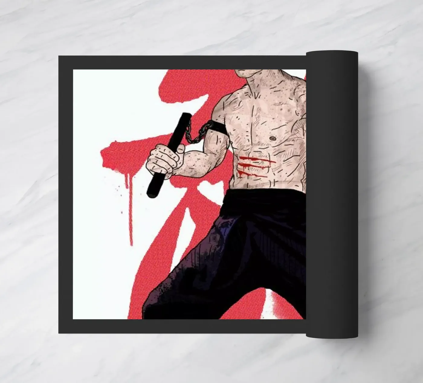 Bruce Lee Fußmatte von Nick Cocozza